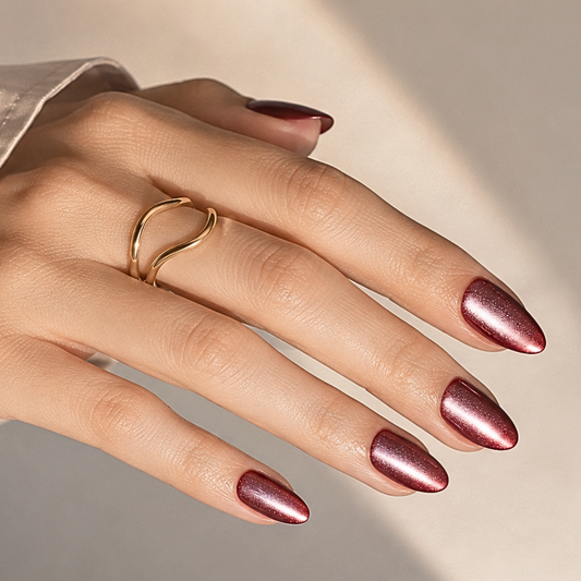 Reputation (Cat's eye) - Soft Gel Press Ons (Short Almond)