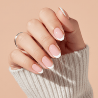 Oval French Mani - Soft Gel Press Ons (Short Oval)