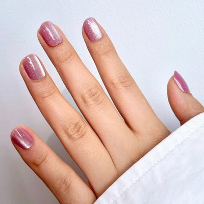 Pretty Savage (Cat's Eye) Soft Gel Press Ons (Extra Short Natural)