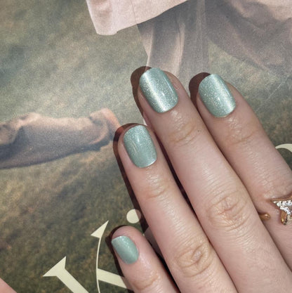 Hazy Days (Cat's Eye) - Soft Gel Press Ons (Extra Short Natural)