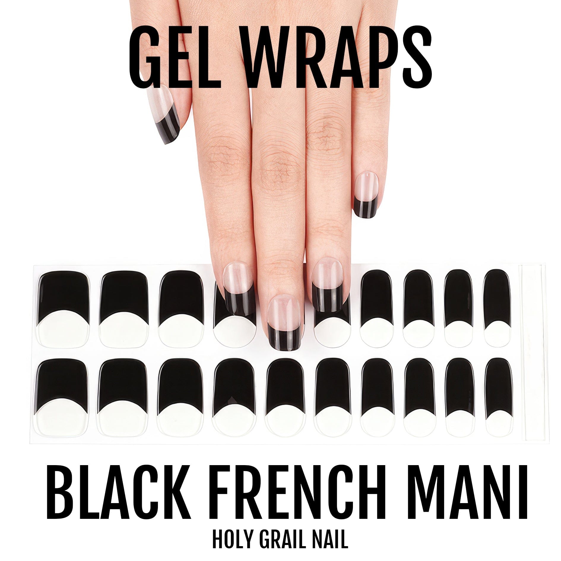 Holy Grail Nail Semi-Cured Gels Black French Mani - Gels