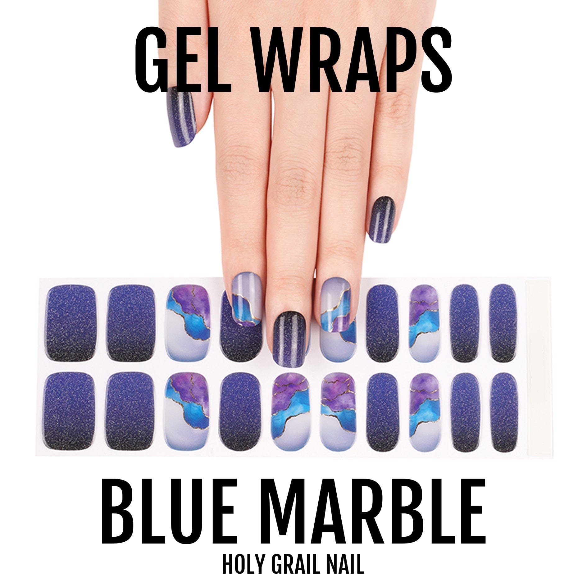 Holy Grail Nail Semi-Cured Gels Blue Marble - Gels