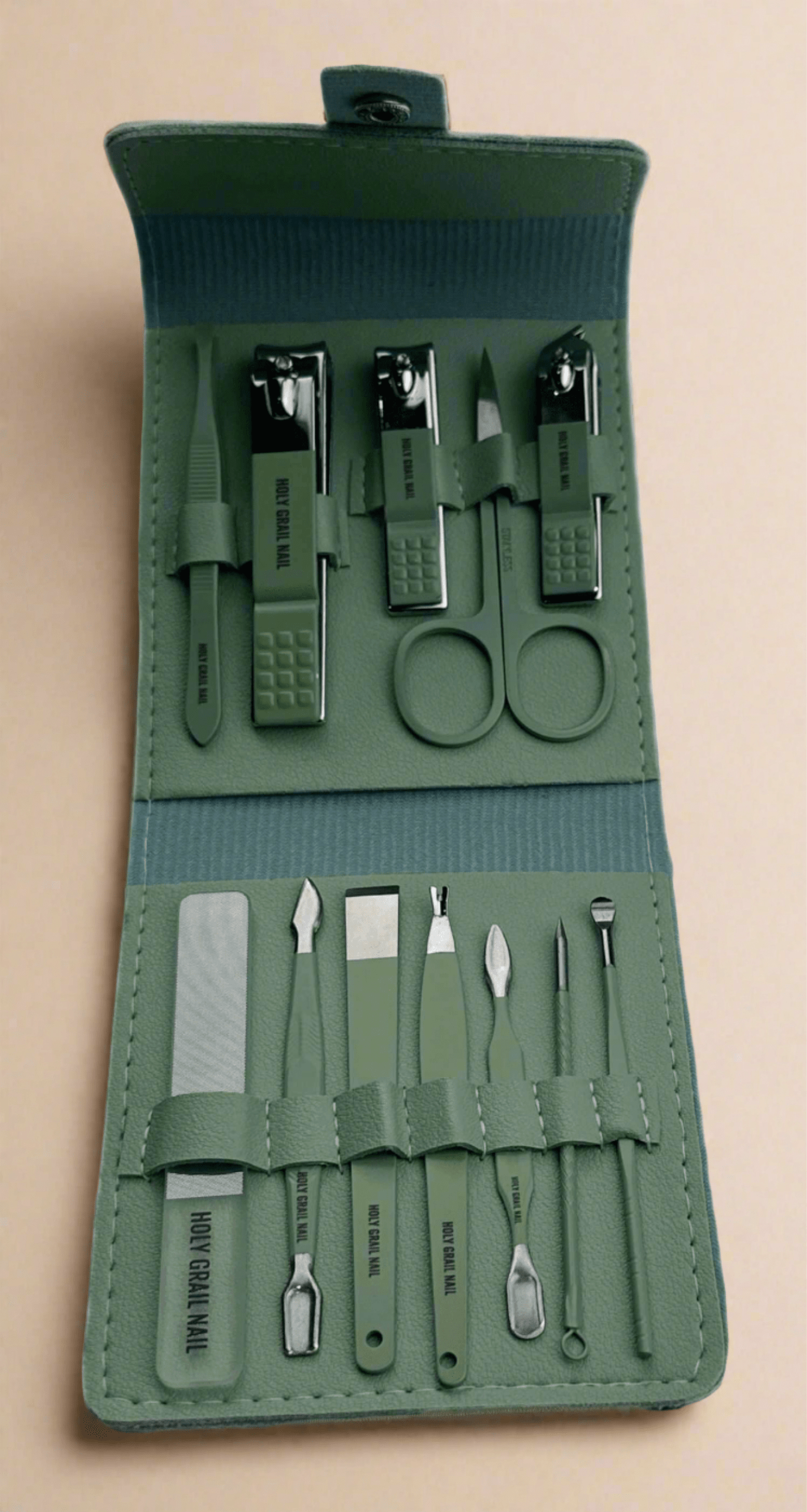 Holy Grail Nail Accessories Pro Mani Tool Kit - Green