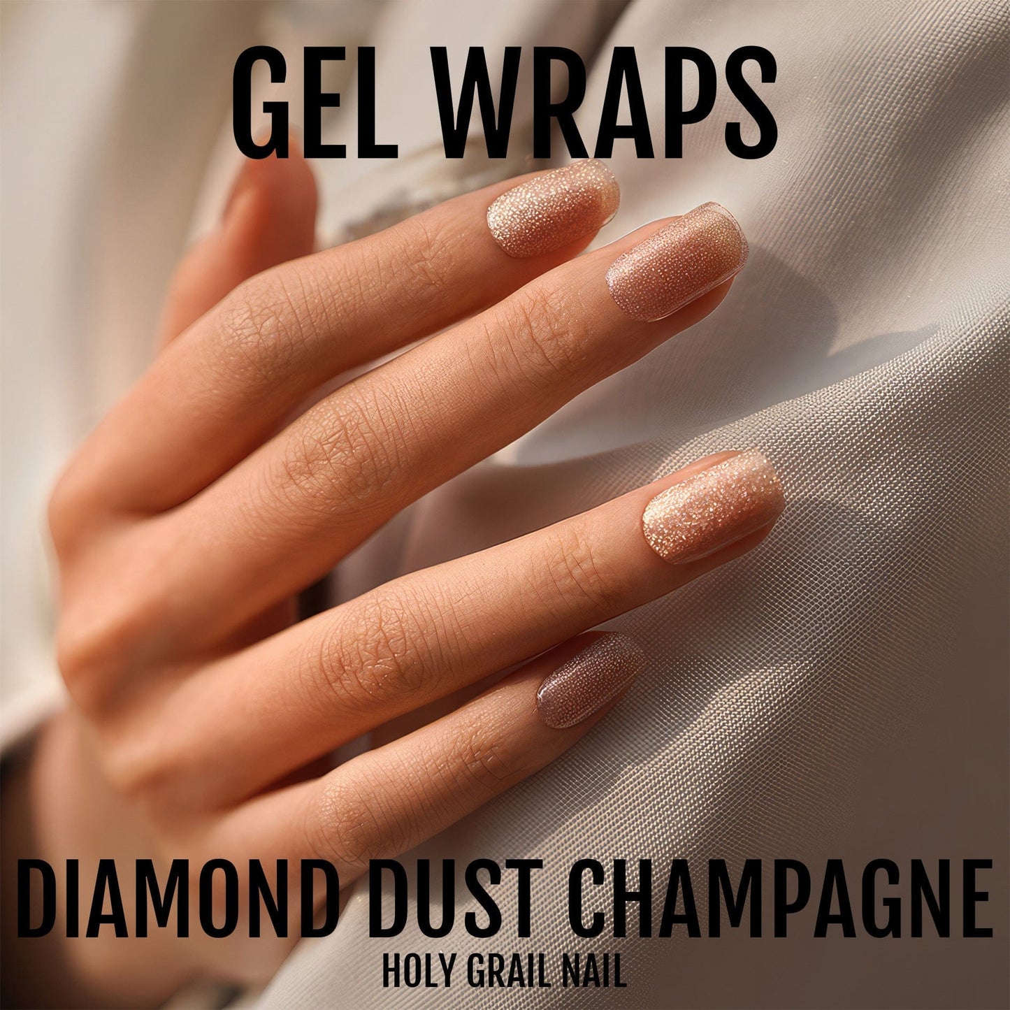 Holy Grail Nail Semi-Cured Gels Diamond Dust Champagne - Gels