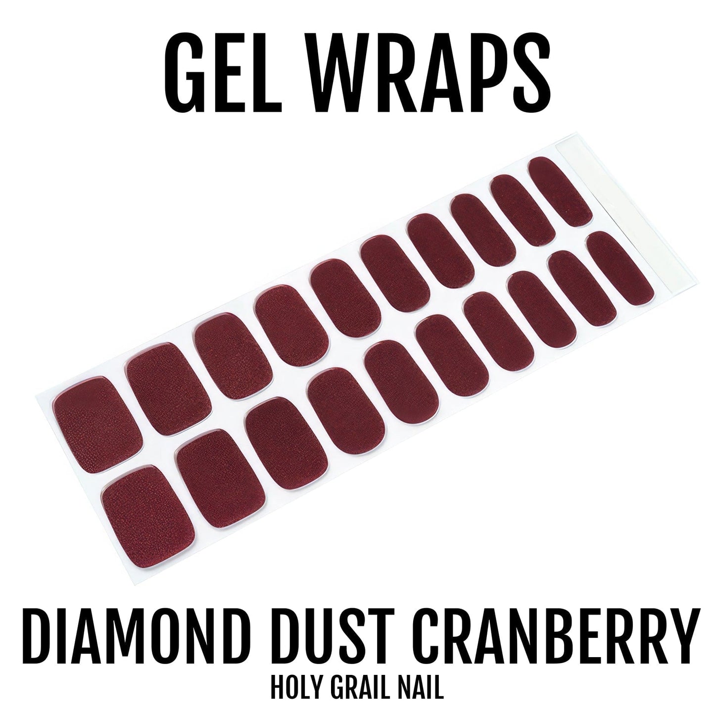 Holy Grail Nail Semi-Cured Gels Diamond Dust Cranberry - Gels