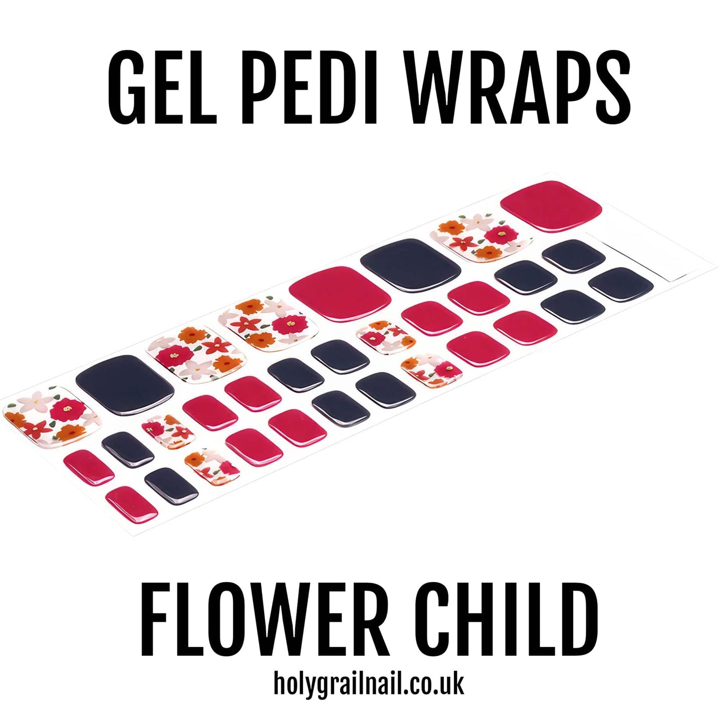 Holy Grail Nail Semi-Cured Gels Flower Child - Gel Pedi Wraps