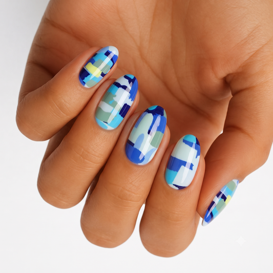 Blue Camo - Holy Classics (Non-UV Nail Wraps)