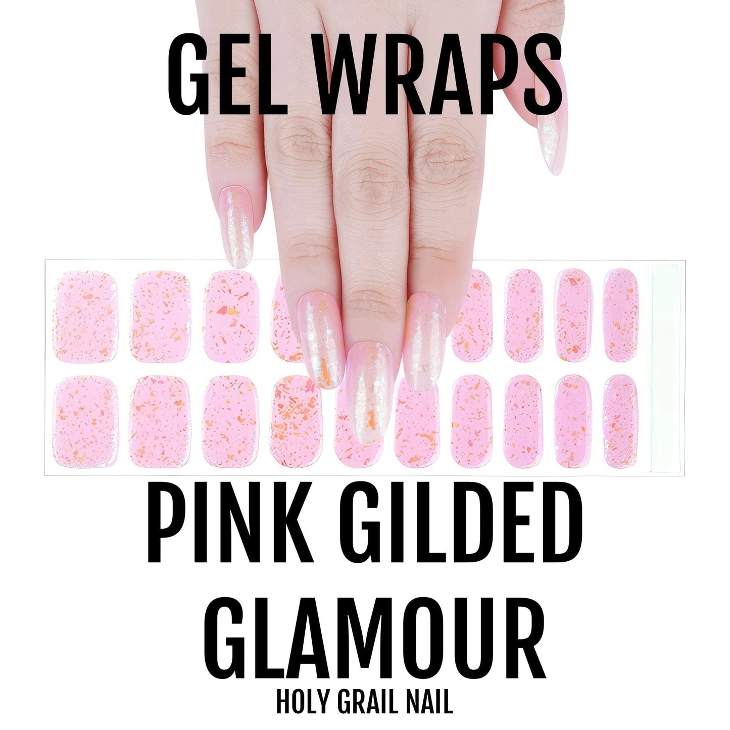 Holy Grail Nail Semi-Cured Gels Pink Gilded Glamour - Gels