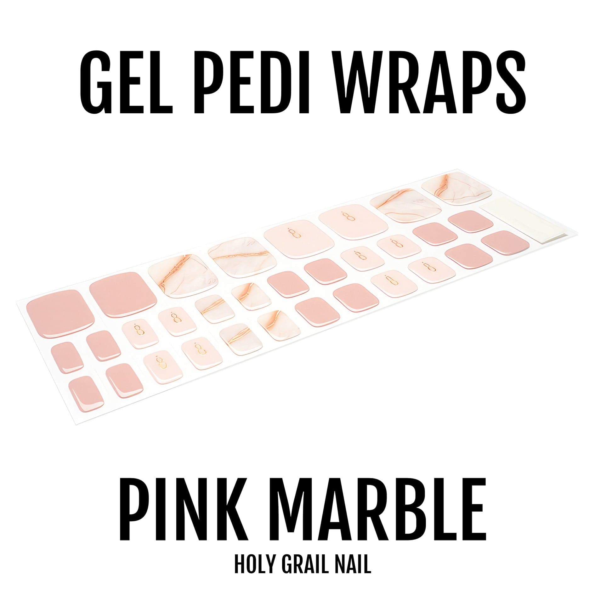 Holy Grail Nail Semi-Cured Gels Pink Marble - Gel Pedi Wraps