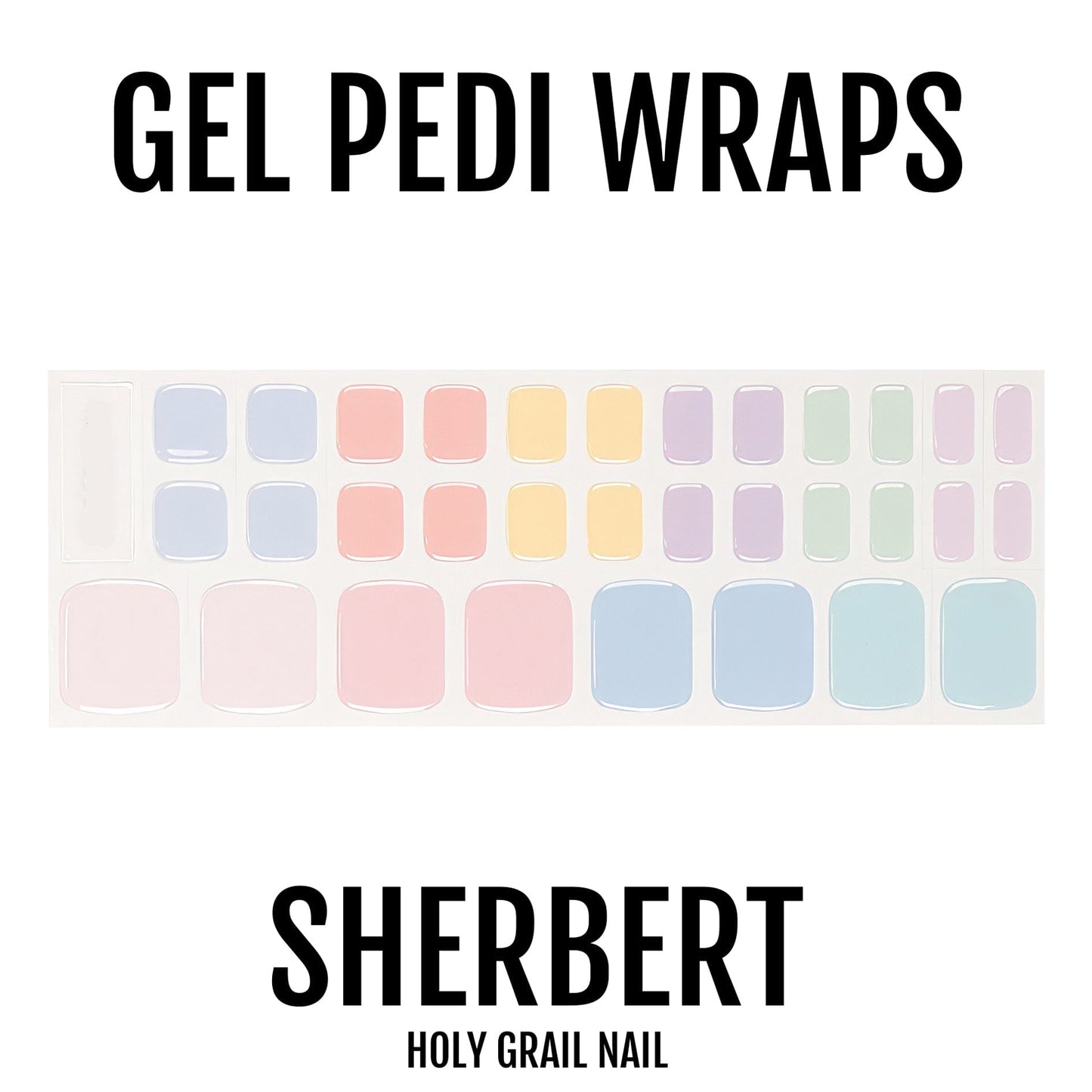 Holy Grail Nail Semi-Cured Gels Sherbert - Gel Pedi Wraps