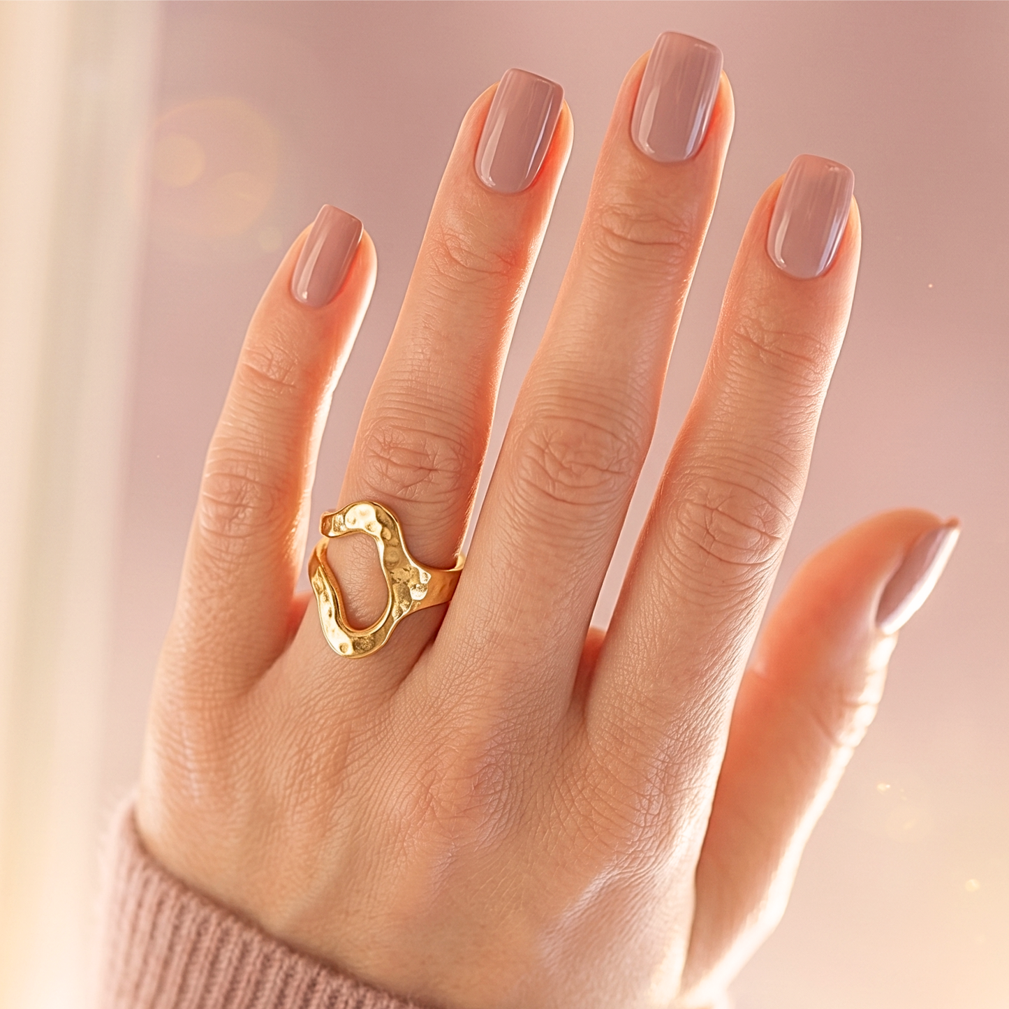 Cappuccino - Soft Gel Press Ons (Short Square)