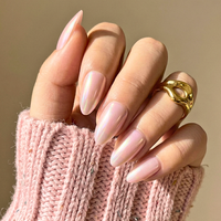 Glow Like You Mean It (Glazed)- Soft Gel Press Ons (Short Almond)