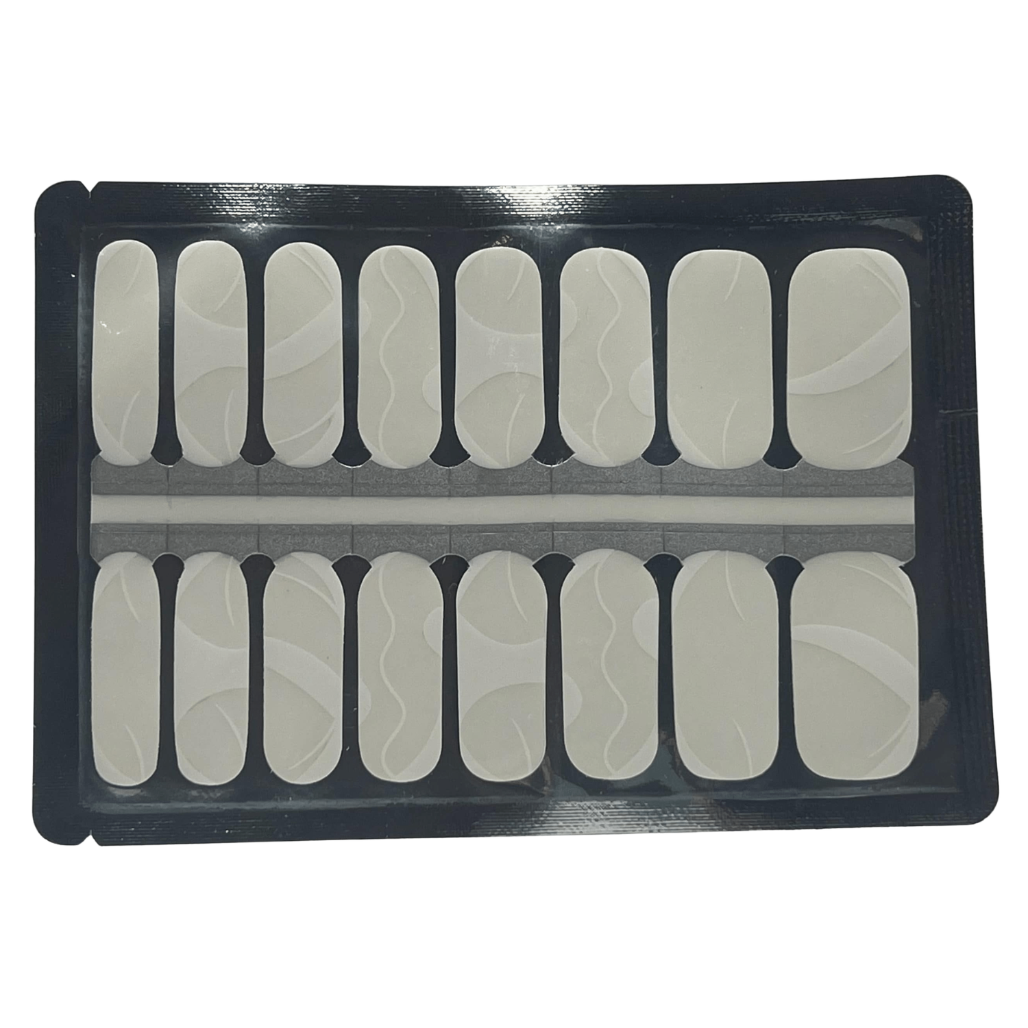 Clear translucent nail wraps sheet with swirl patterns non-UV application strips