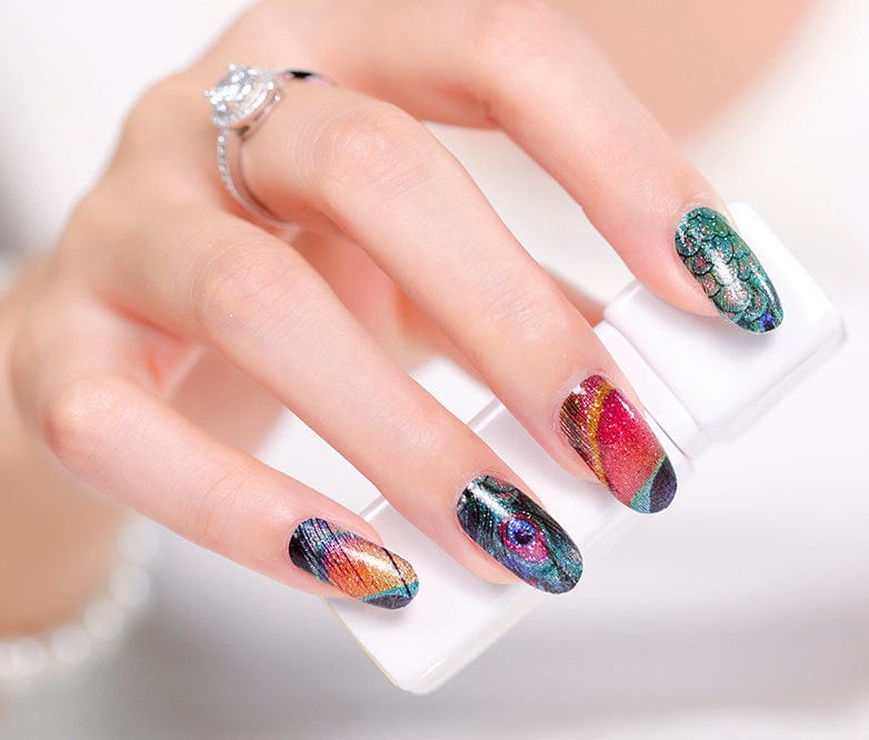 Holy Grail Nail Non-UV Nail Wraps Peacock Glitter - Holy Classics (Non-UV Nail Wraps)