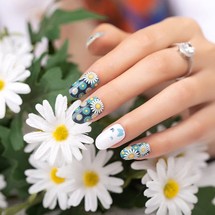 Holy Grail Nail Non-UV Nail Wraps Daisies (Non Glitter) - Holy Classics (Non-UV Nail Wraps)