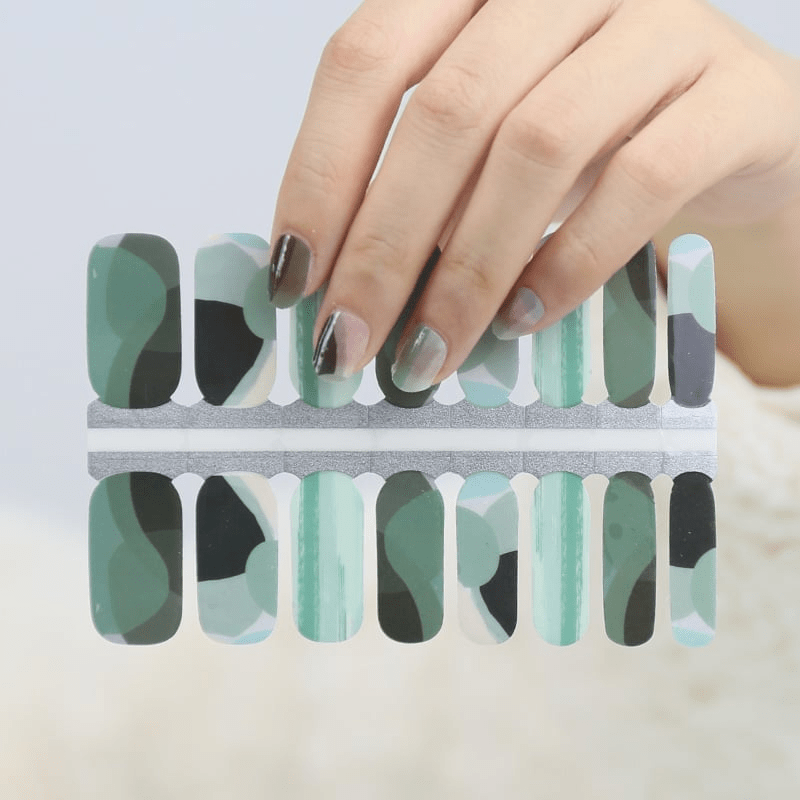 Holy Grail Nail Non-UV Nail Wraps Green and Pleasant Land (Part Transparent) - Holy Classics (Non-UV Nail Wraps)