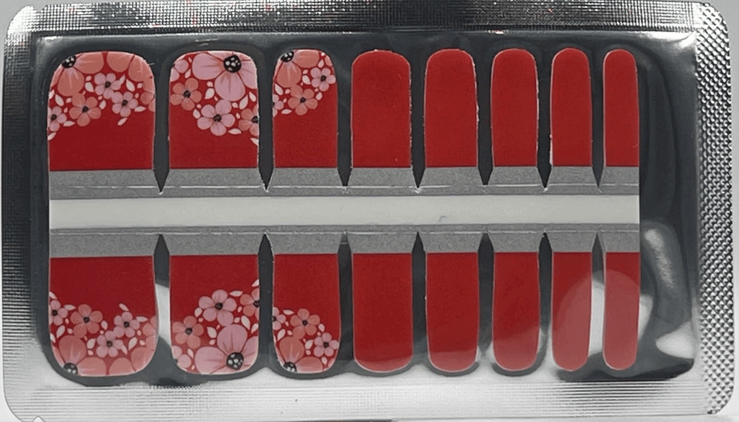 Holy Grail Nail Non-UV Nail Wraps Daisy Red - Holy Classics (Non-UV Pedi Wraps)