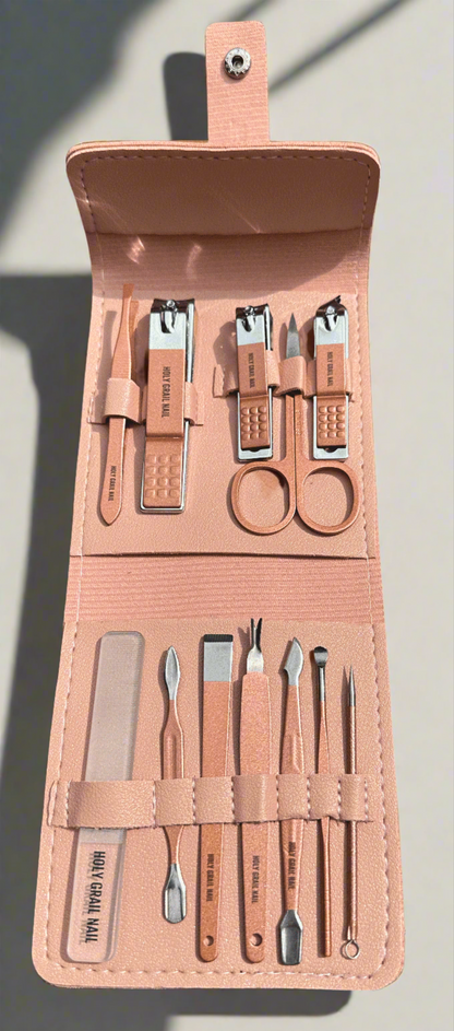 Holy Grail Nail Accessories Pro Mani Tool Kit - Pink