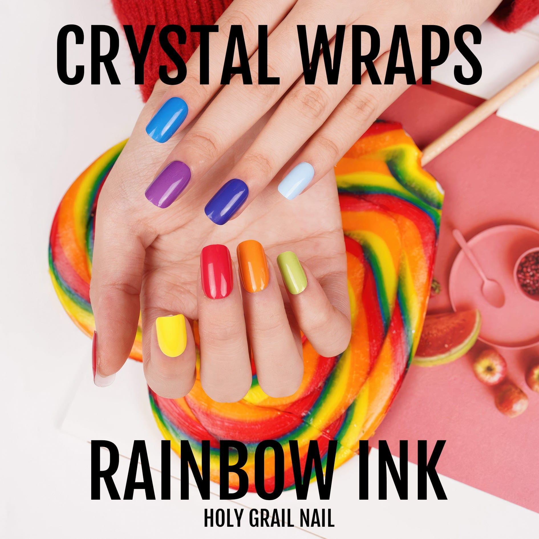 Holy Grail Nail Crystal Rainbow Ink - Crystal Wraps