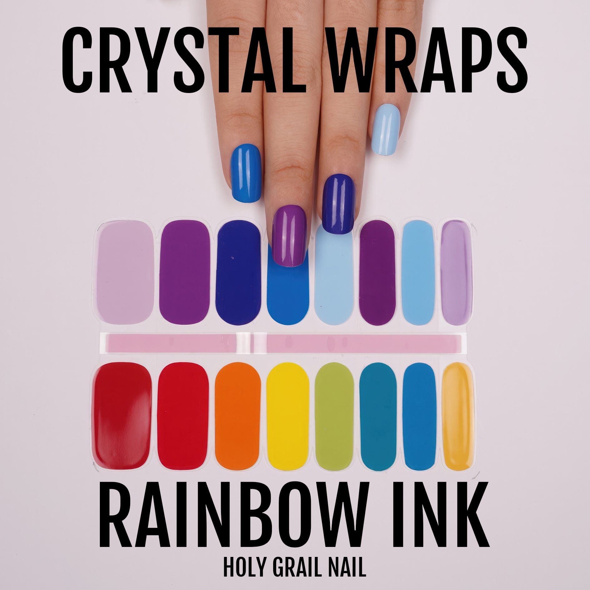 Holy Grail Nail Crystal Rainbow Ink - Crystal Wraps