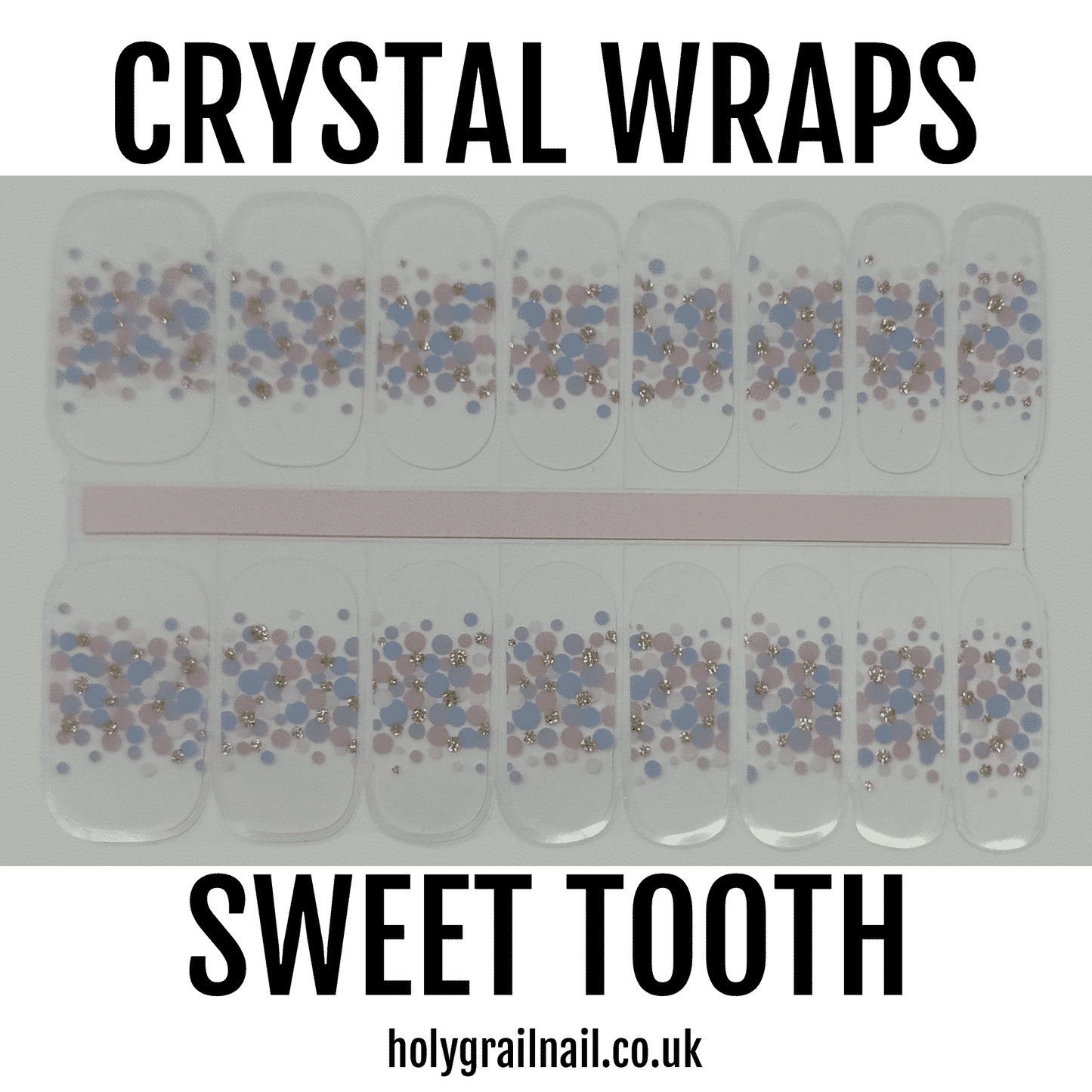 Holy Grail Nail Crystal Sweet Tooth (Part Transparent) - Crystal Wraps