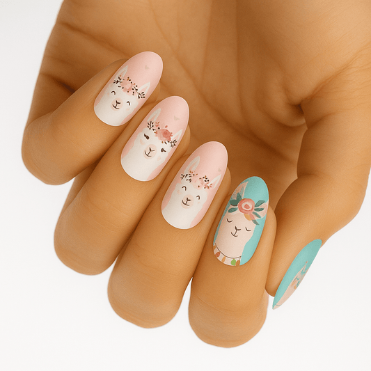 Holy Grail Nail Non-UV Nail Wraps A Lot of Llamas - Nail Wraps