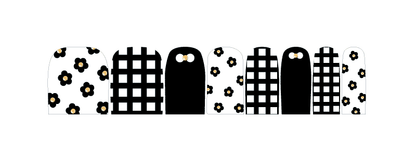 Holy Grail Nail Non-UV Nail Wraps Black Daisy - Holy Classics (Non-UV Pedi Wraps)