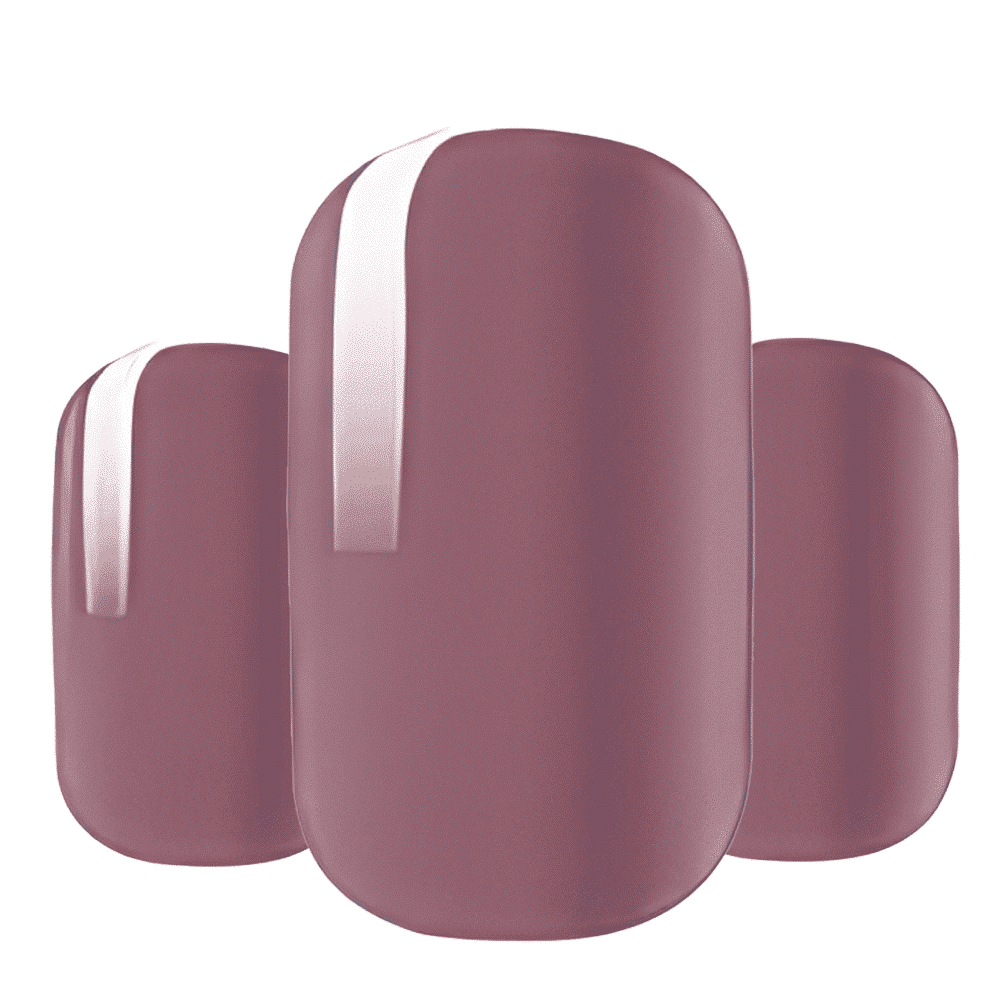 Blackberry purple gel nail wraps with glossy finish in deep plum colour