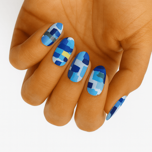 Holy Grail Nail Non-UV Nail Wraps Blue Camo - Holy Classics (Non-UV Nail Wraps)