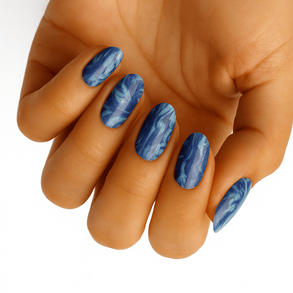 Holy Grail Nail Non-UV Nail Wraps Blue Marble - Holy Classics (Non-UV Nail Wraps)