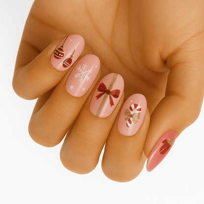 Holy Grail Nail Non-UV Nail Wraps Candy Canes and Ribbons - Holy Classics (Non-UV Nail Wraps)