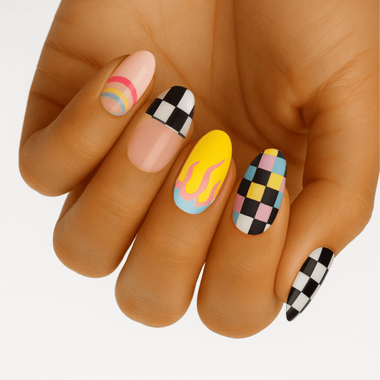 Holy Grail Nail Non-UV Nail Wraps Chequered Flag - Holy Classics (Non-UV Nail Wraps)