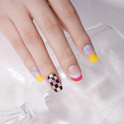 Holy Grail Nail Non-UV Nail Wraps Chequered Flag - Holy Classics (Non-UV Nail Wraps)