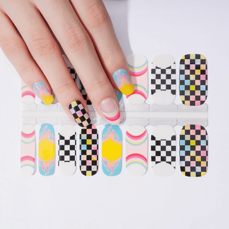 Holy Grail Nail Non-UV Nail Wraps Chequered Flag - Holy Classics (Non-UV Nail Wraps)