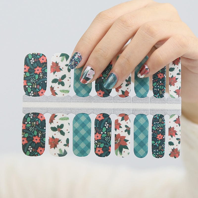 Holy Grail Nail Non-UV Nail Wraps Christmas Poinsettia - Holy Classics (Non-UV Nail Wraps)