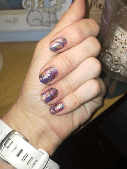 Holy Grail Nail Non-UV Nail Wraps Dressed Up (Glitter) - Wide Fit Wrap (22 Piece)