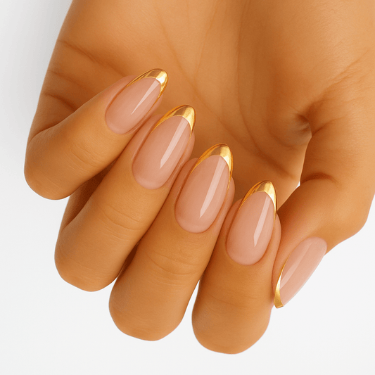 Holy Grail Nail Non-UV Nail Wraps Gold Leaf French Mani (Part Transparent)- Holy Classics (Non-UV Nail Wraps)