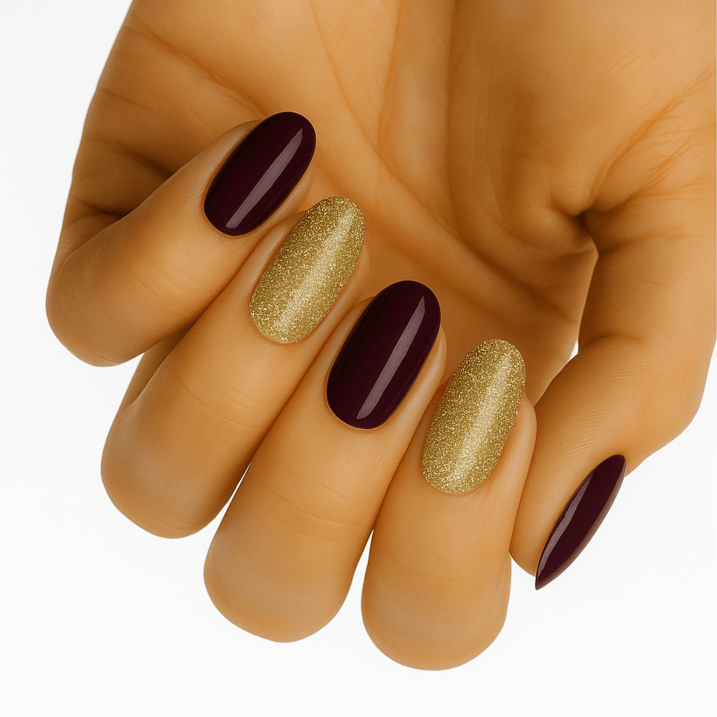 Holy Grail Nail Non-UV Nail Wraps Gold Plum - Holy Classics (Non-UV Nail Wraps)