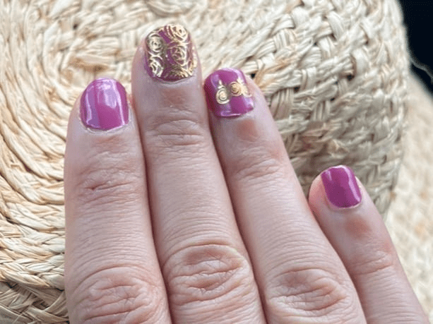 Holy Grail Nail Non-UV Nail Wraps Golden Flowers (Part Transparent)- Holy Classics (Non-UV Nail Wraps)