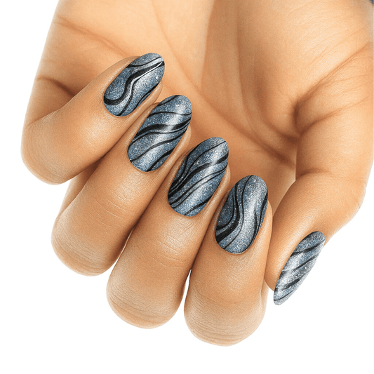 Holy Grail Nail Non-UV Nail Wraps Graphite (Glitter) - Holy Classics (Non-UV Nail Wraps)