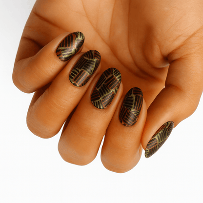 Holy Grail Nail Non-UV Nail Wraps Hypnotic (Glitter) - Wide Fit Wrap (22 Piece)