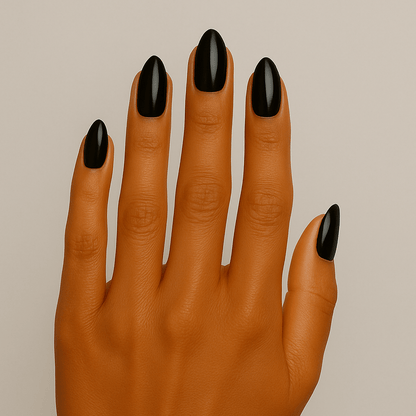 Holy Grail Nail Non-UV Nail Wraps Jet Black - Wide Fit Wrap (20 Piece)