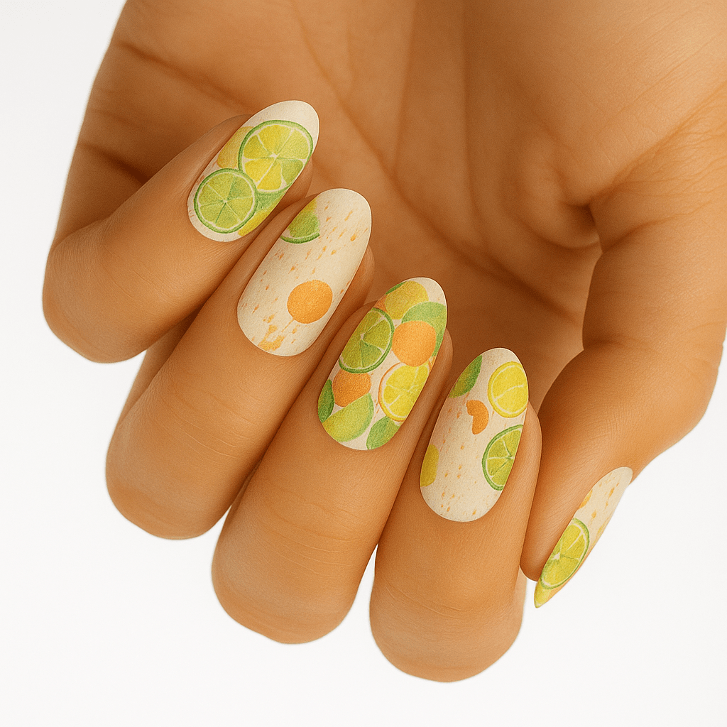 Holy Grail Nail Non-UV Nail Wraps Juicy Citrus - Nail Wraps