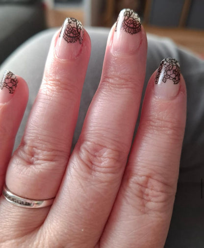 Holy Grail Nail Non-UV Nail Wraps Lacy Lacy (Part Transparent)- Holy Classics (Non-UV Nail Wraps)