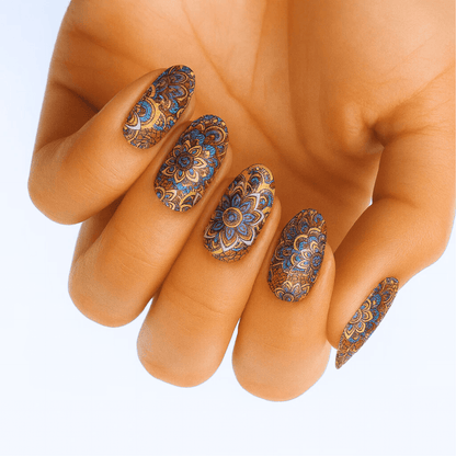 Holy Grail Nail Non-UV Nail Wraps Liberty Print - Wide Fit Wrap (22 Piece)