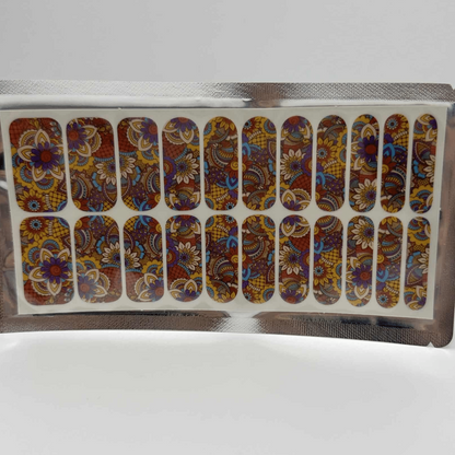 Holy Grail Nail Non-UV Nail Wraps Liberty Print - Wide Fit Wrap (22 Piece)