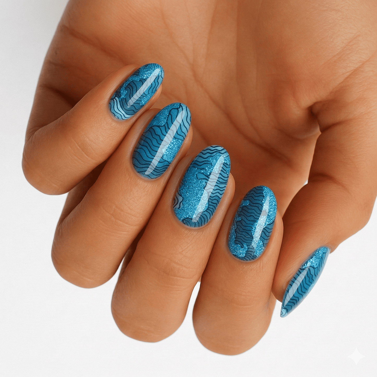 Holy Grail Nail Non-UV Nail Wraps Life Aquatic (Glitter) - Holy Classics (Non-UV Nail Wraps)