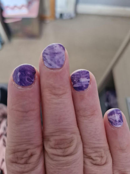 Holy Grail Nail Non-UV Nail Wraps Marble Print (Purple) - Holy Classics (Non-UV Nail Wraps)