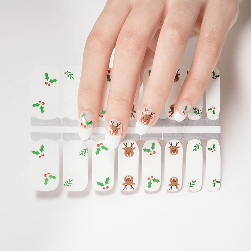 Holy Grail Nail Non-UV Nail Wraps Mistletoe and Reindeer - Holy Classics (Non-UV Nail Wraps)