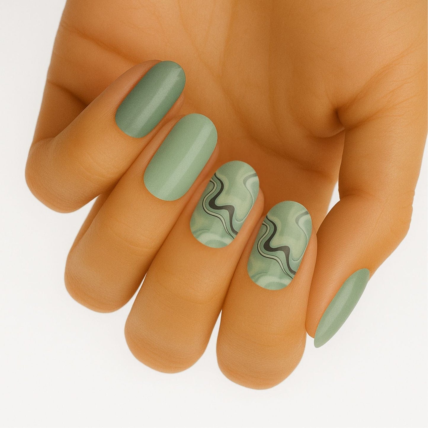 Holy Grail Nail Non-UV Nail Wraps Mists of Time - Wide Fit Wrap (22 Piece)